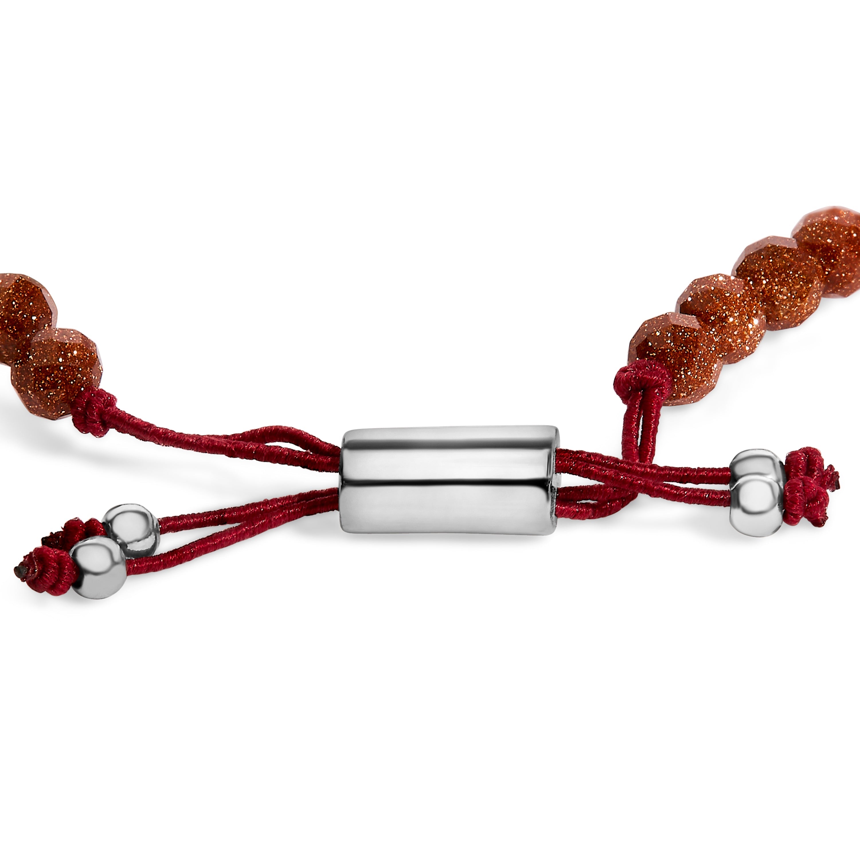 Sterling Silver Sand Bead Station Bracelet Bolo on sale at MyriadMart