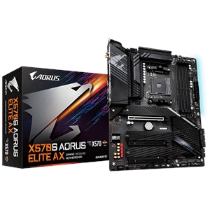 Aorus Ultra Durable X570S AORUS ELITE AX Desktop Motherboard - AMD X570 Chipset - Socket AM4 - ATX