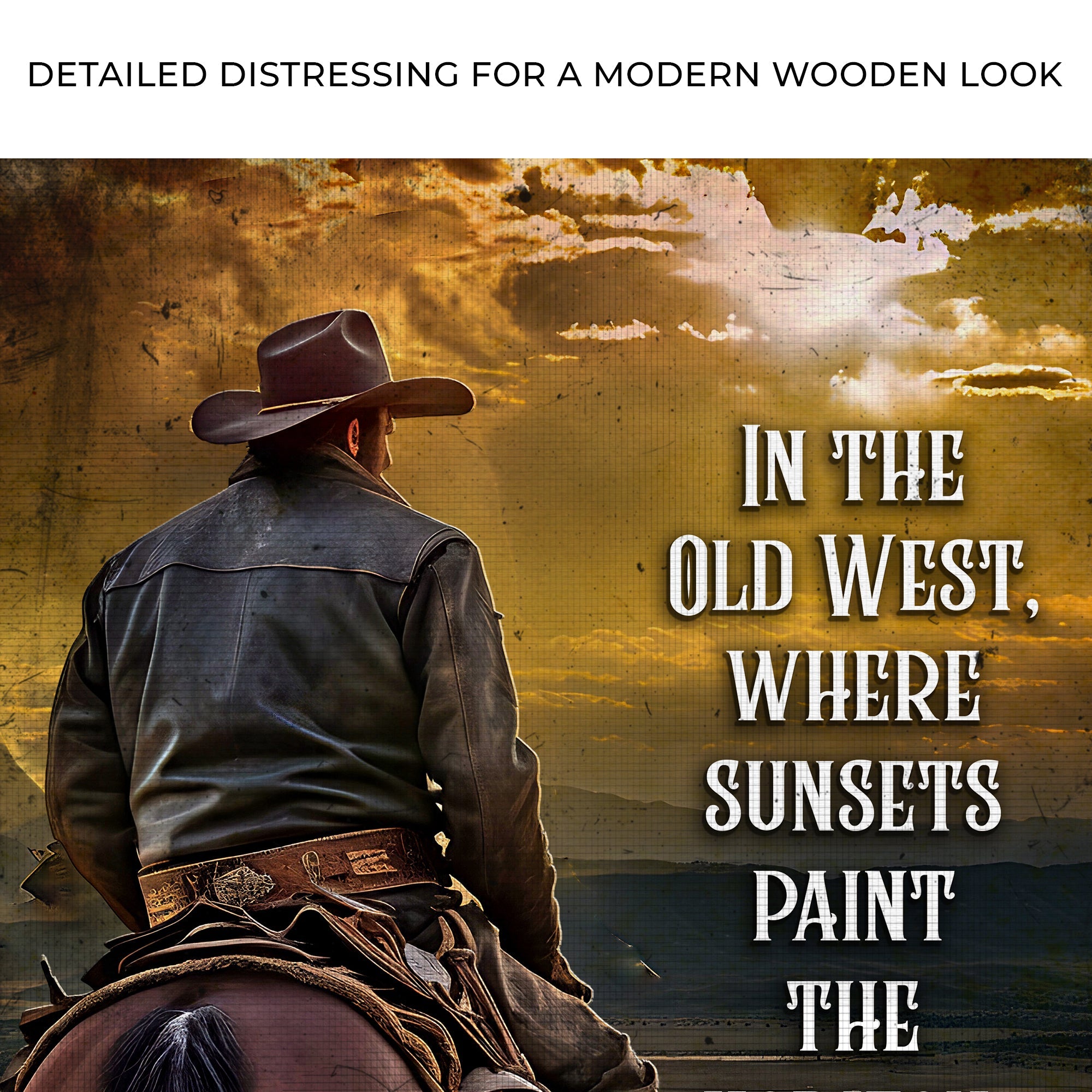 Like A Wildfire In The Old West Sign on sale at MyriadMart