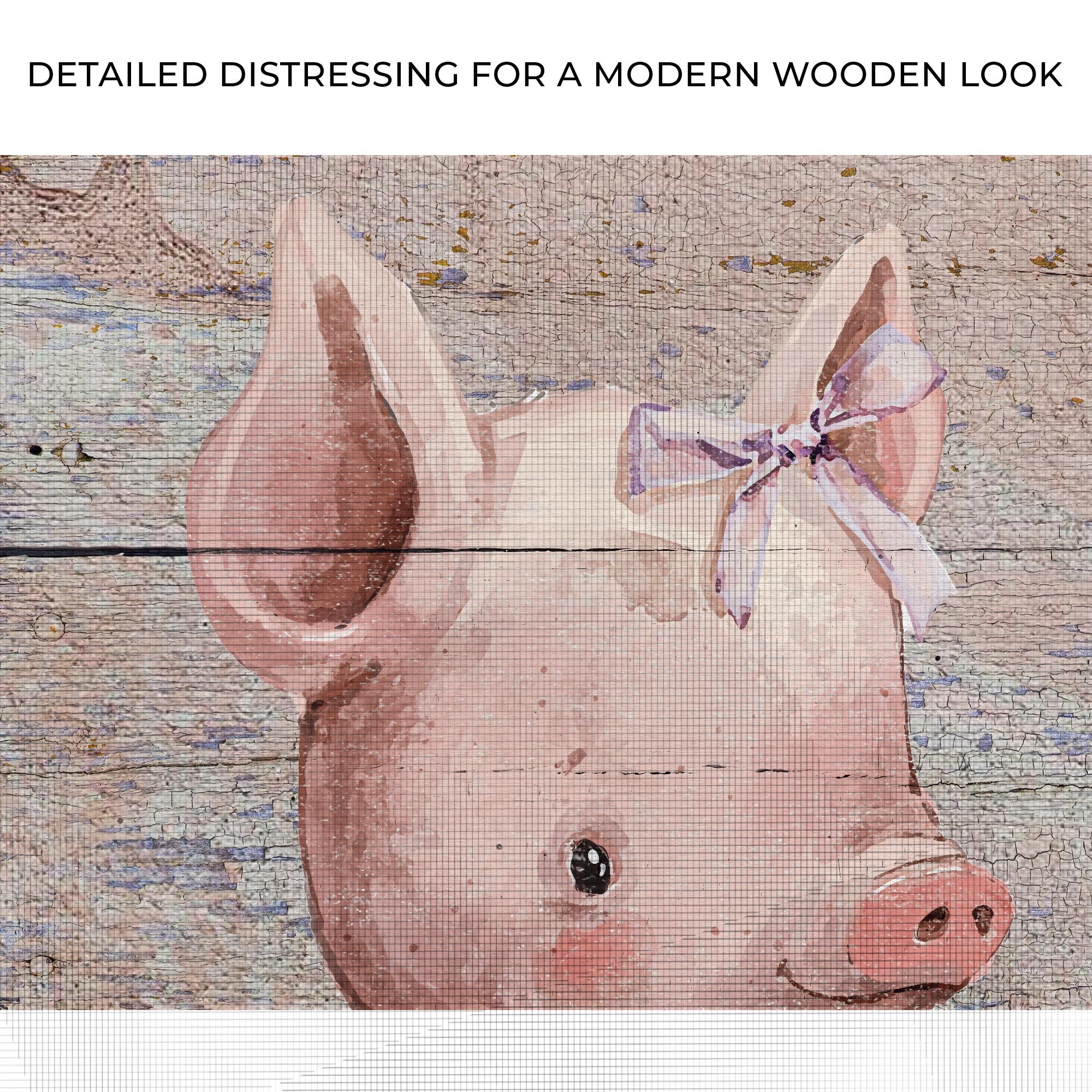 Simple Ribbon Dress Pig Canvas Wall Art on sale at MyriadMart