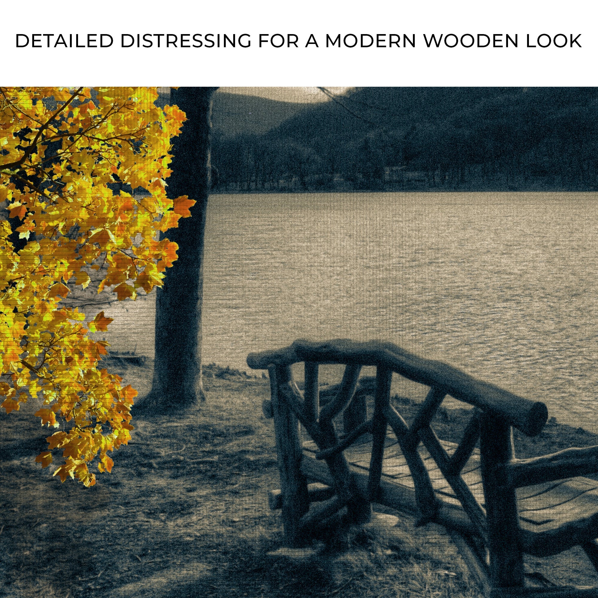 Lake Side Yellow Maple Tree Canvas Wall Art on sale at MyriadMart