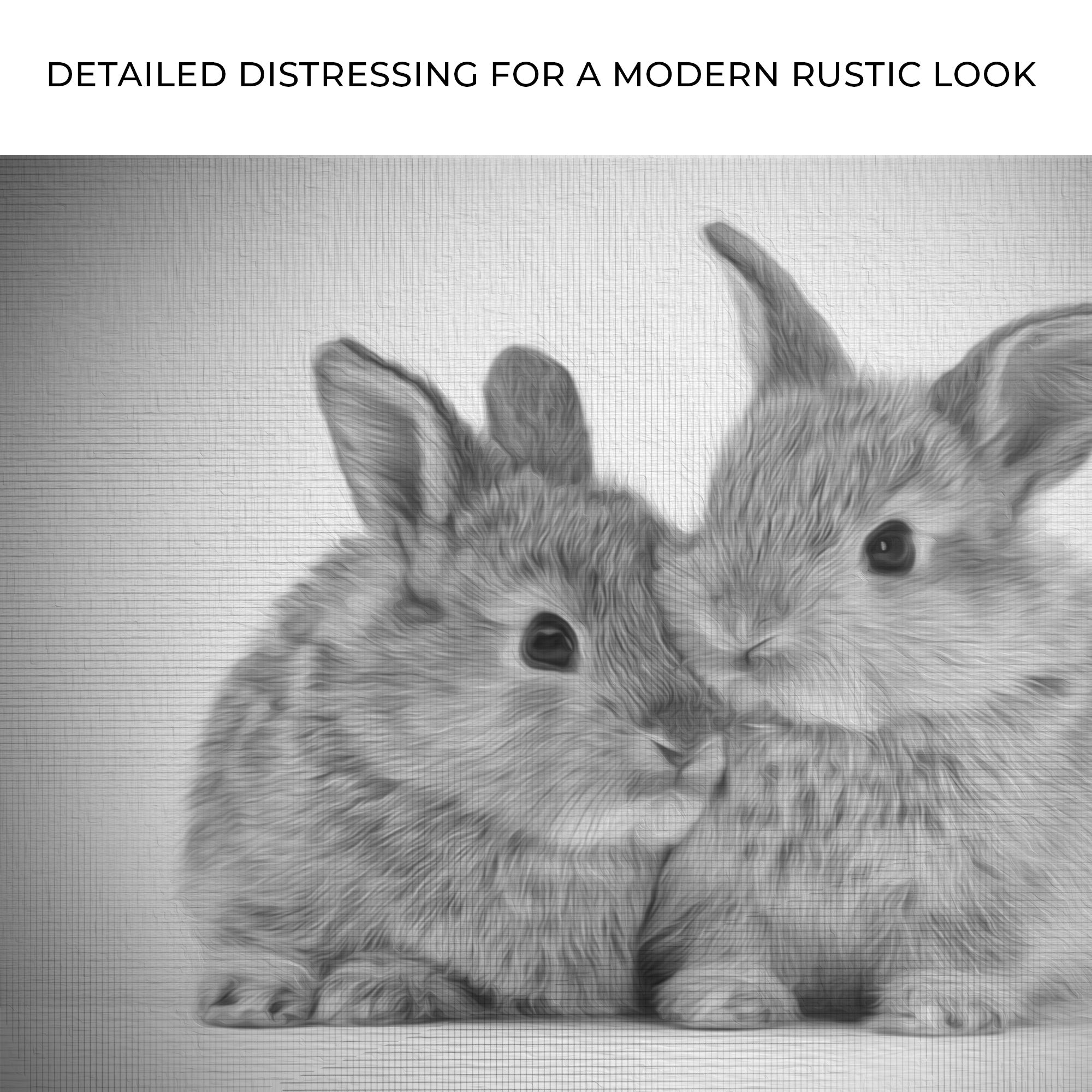 Gray Rabbits Sketch Canvas Wall Art on sale at MyriadMart