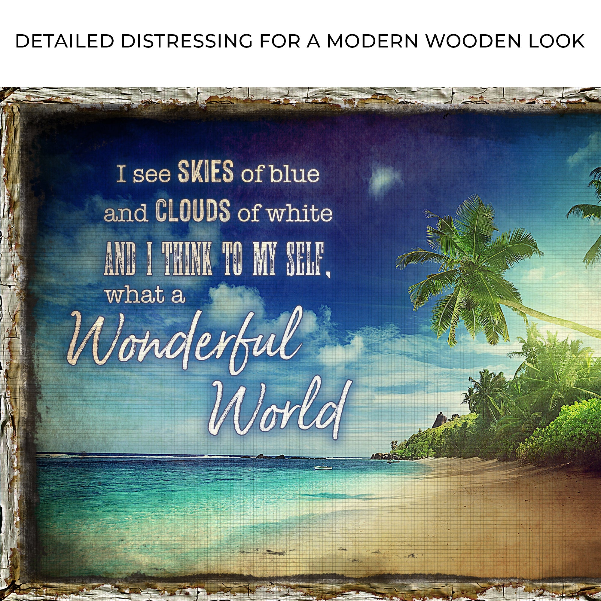 What A Wonderful World Sign IX on sale at MyriadMart