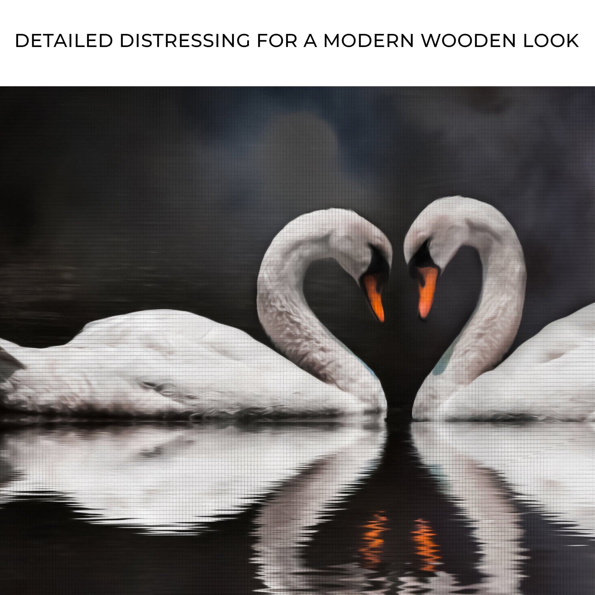 Moonlit Romantic Swan Canvas Wall Art on sale at MyriadMart