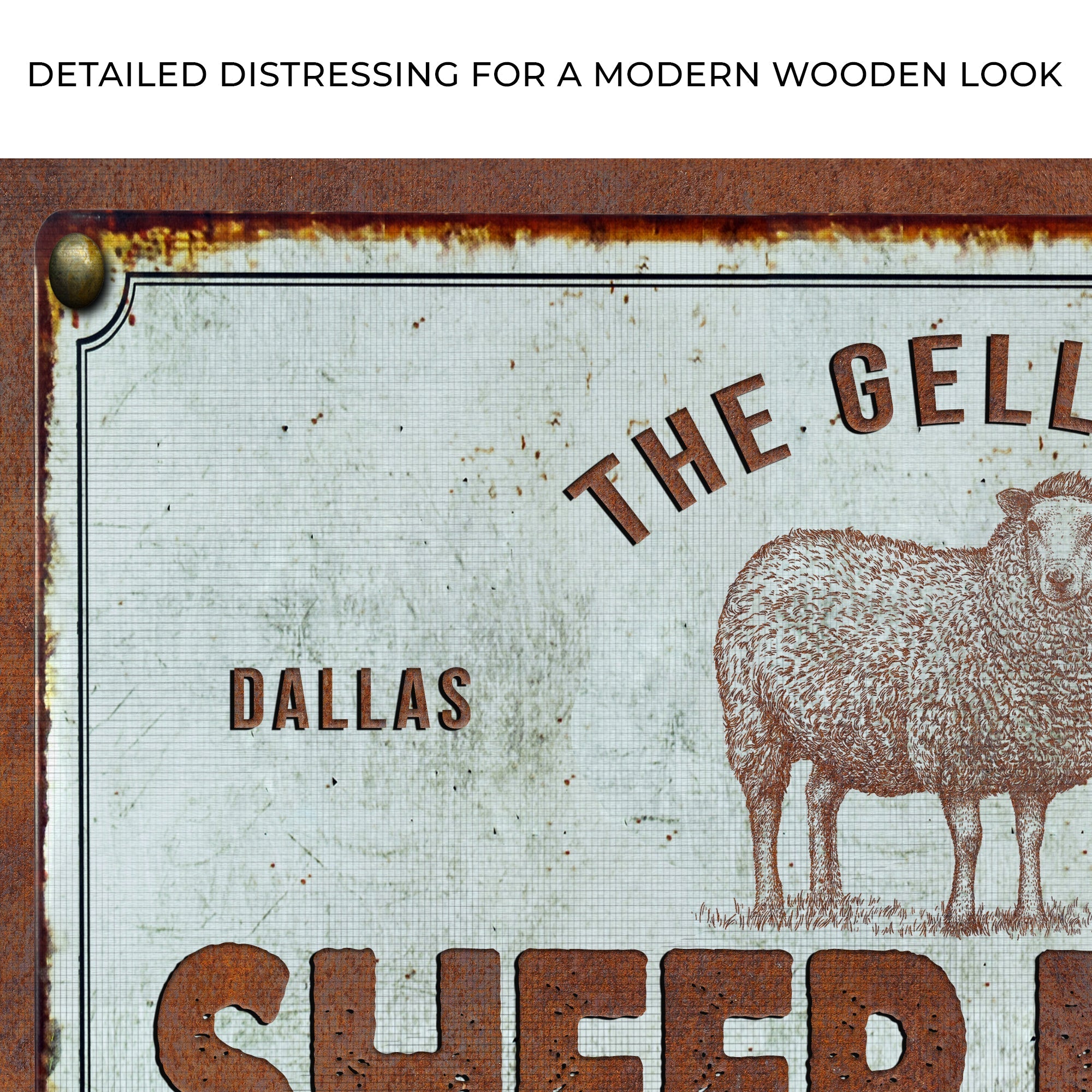 Sheep Farm Sign III on sale at MyriadMart