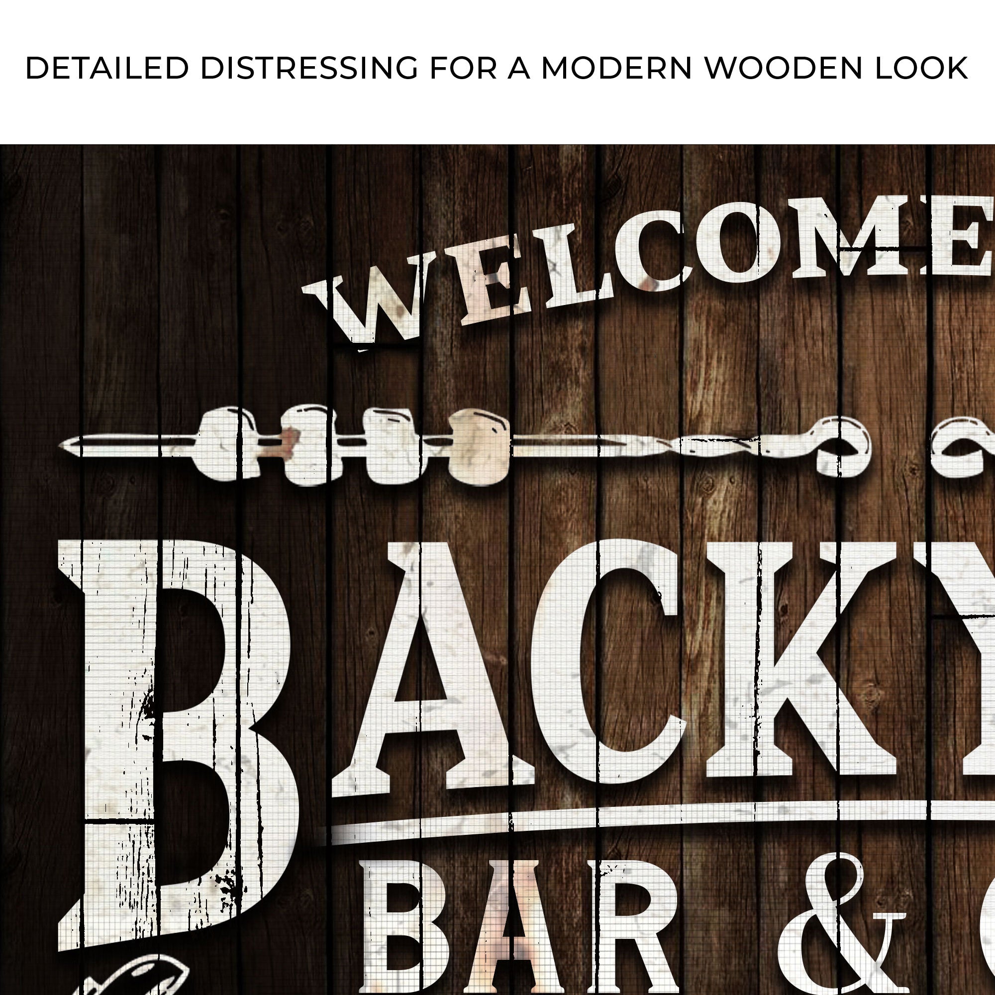 Welcome To Our Backyard Bar And Grill Sign on sale at MyriadMart