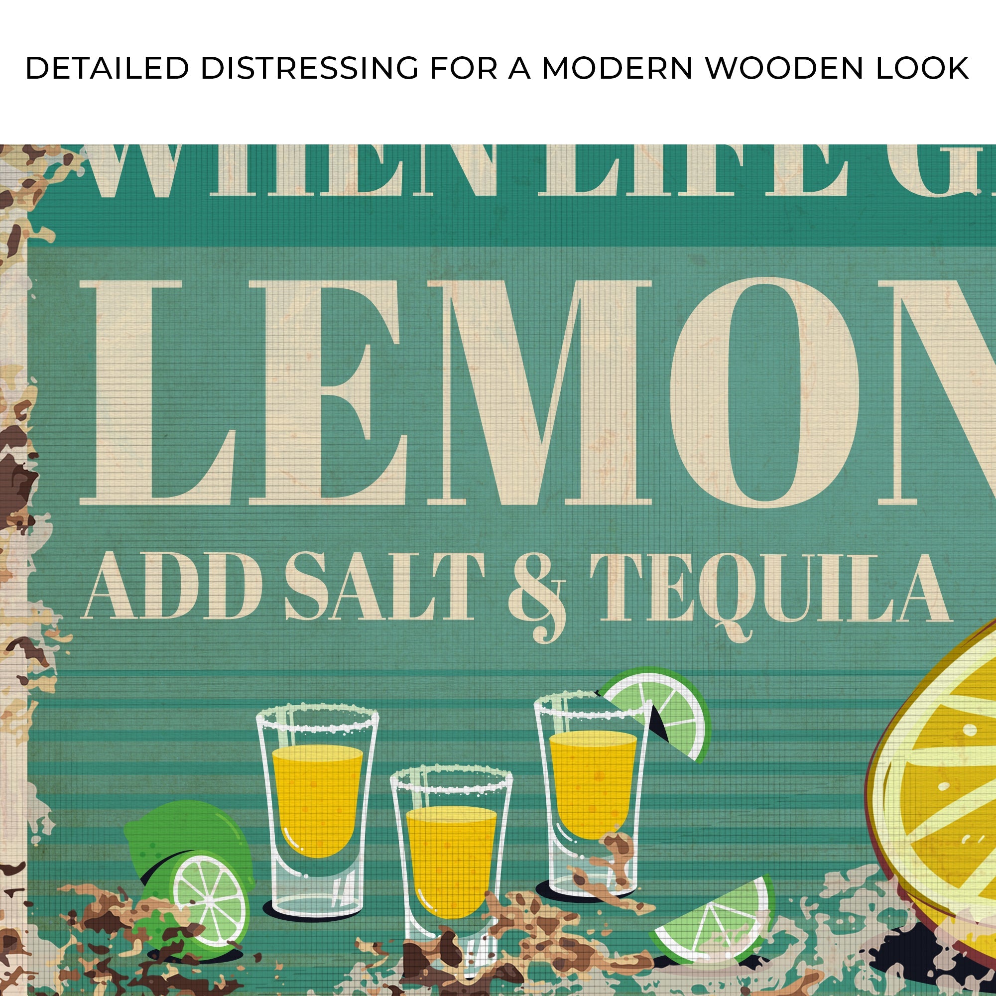 When Life Gives You Lemons Old Rustic Paper Sign on sale at MyriadMart