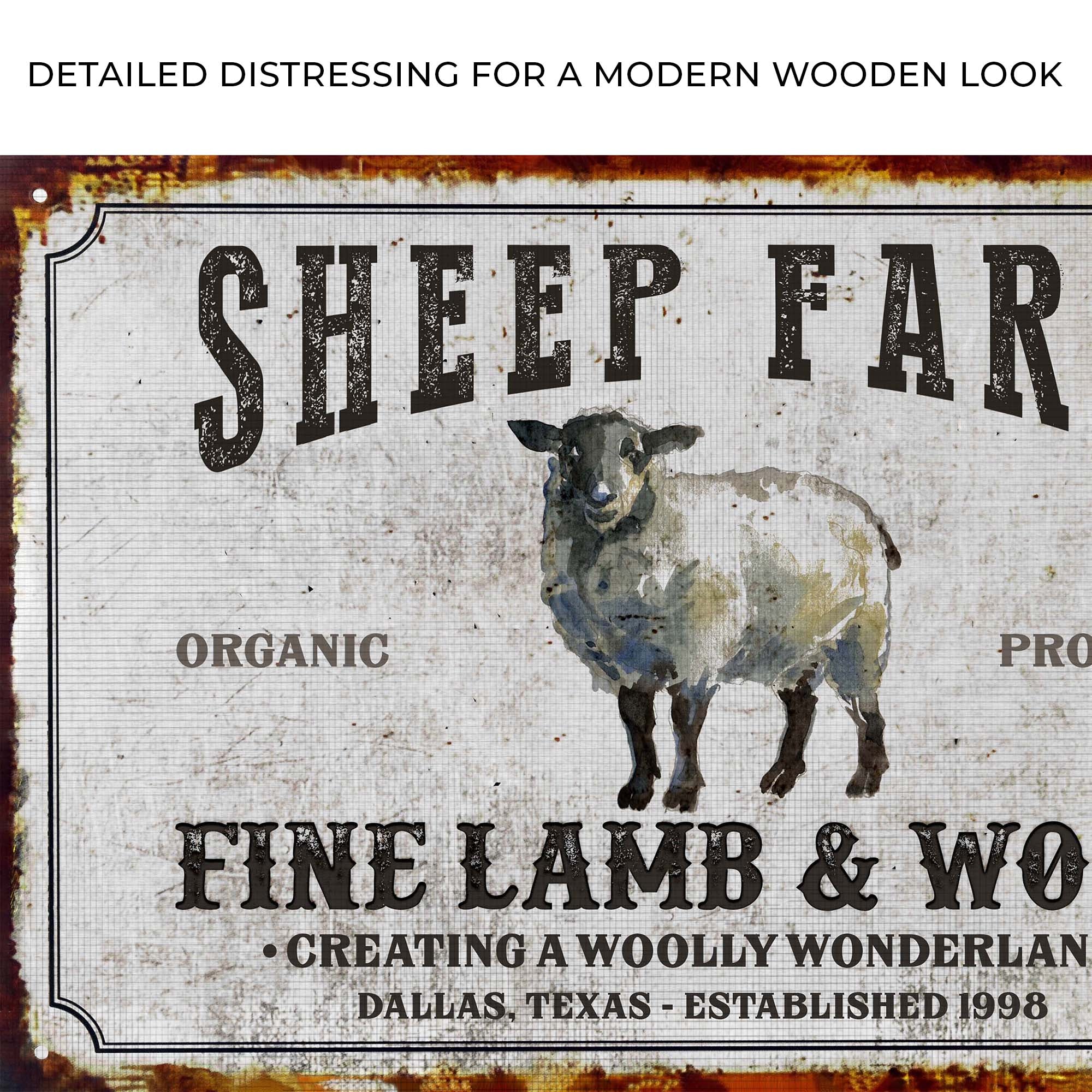 Sheep Farm Sign V on sale at MyriadMart