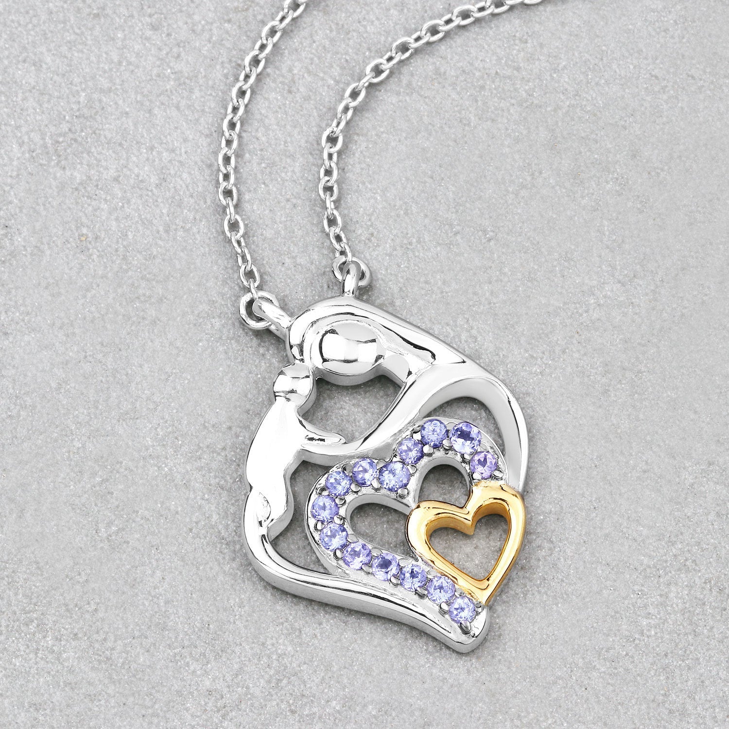 0.28 Carat Genuine Tanzanite .925 Sterling Silver Pendant on sale at MyriadMart