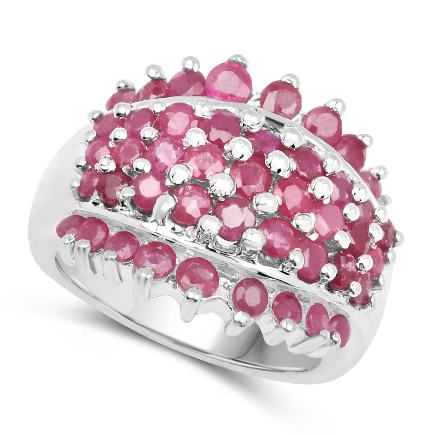 2.70 Carat Genuine Ruby .925 Sterling Silver Ring on sale at MyriadMart