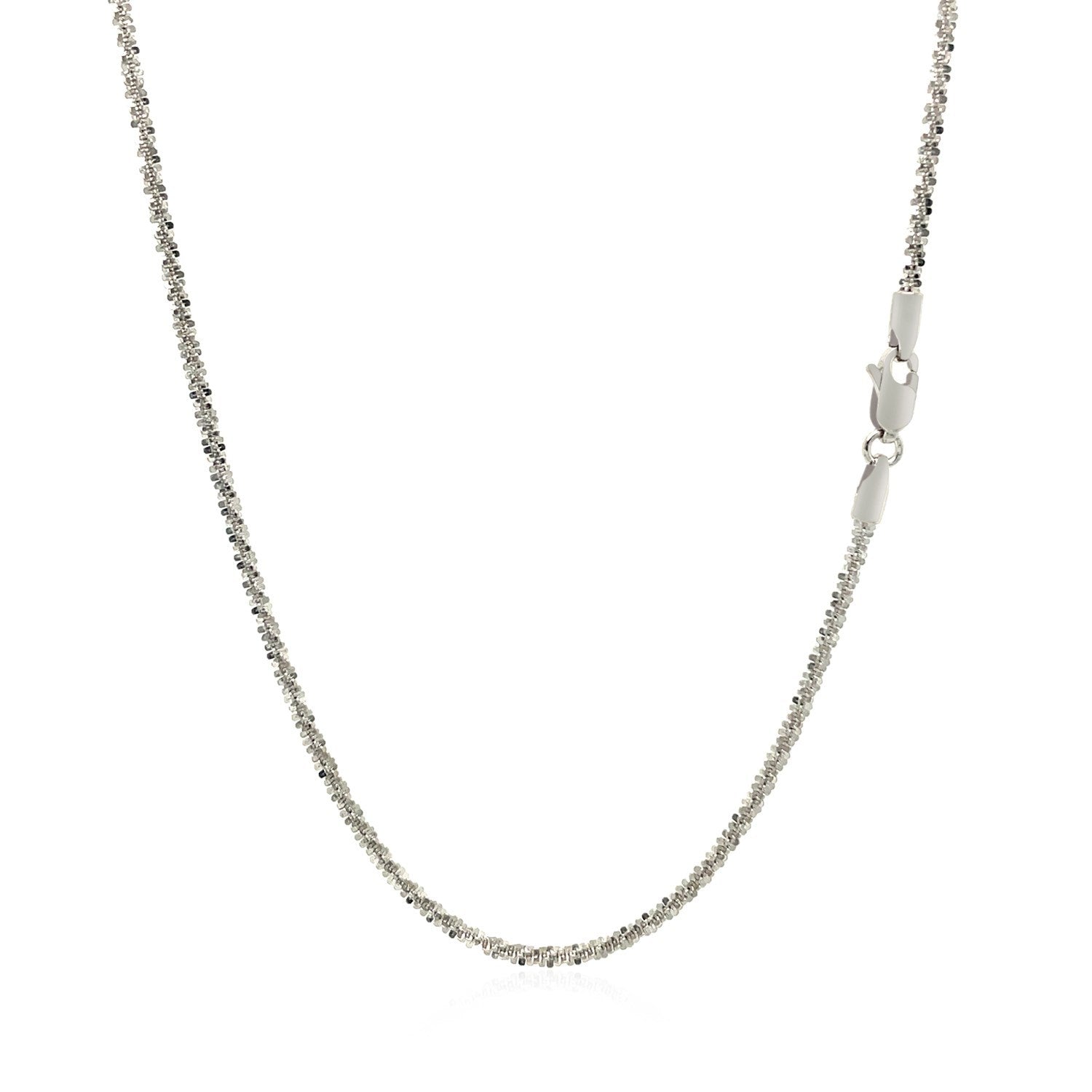 14k White Gold Sparkle Chain 1.5mm on sale at MyriadMart