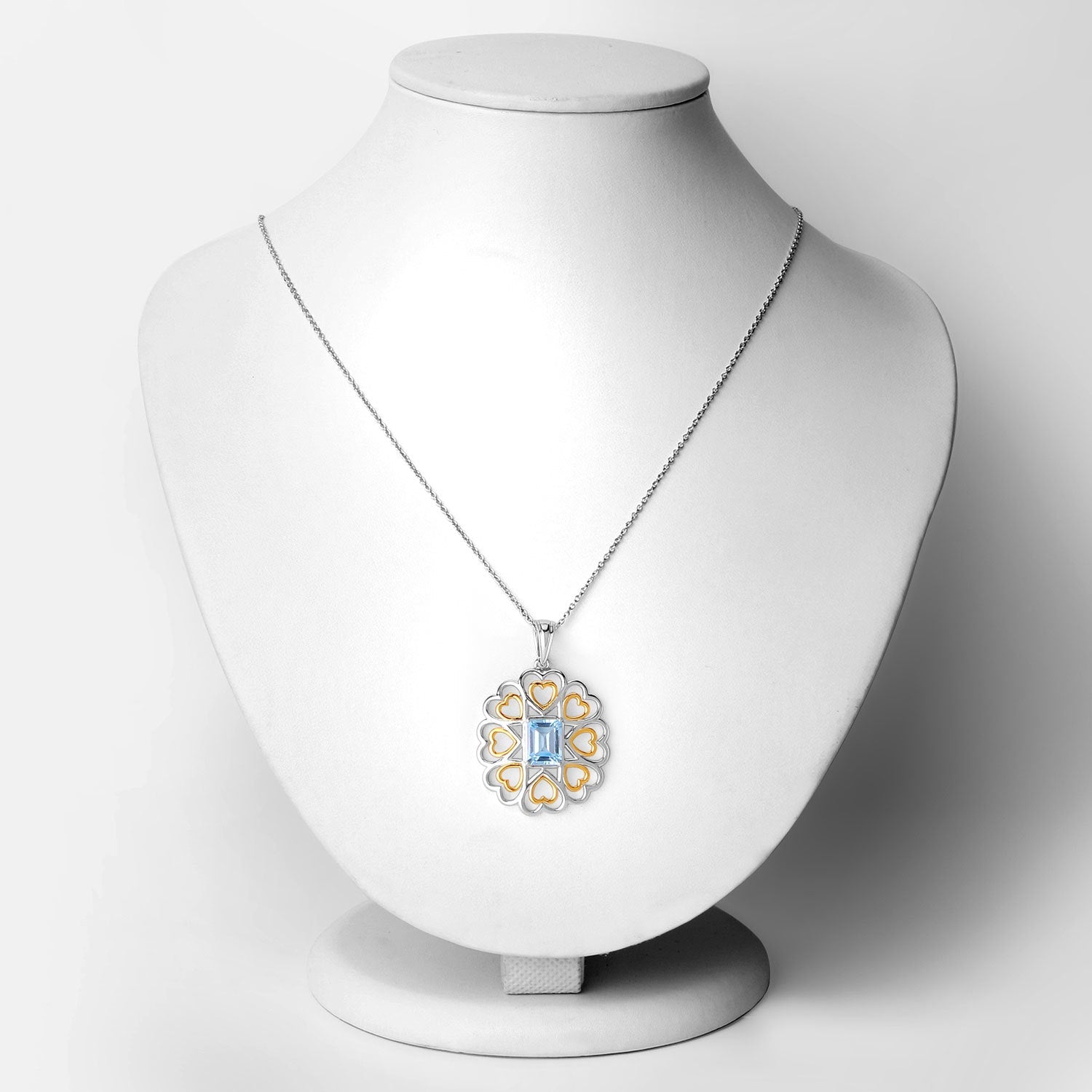 2.60 Carat Genuine Blue Topaz .925 Sterling Silver Pendant on sale at MyriadMart