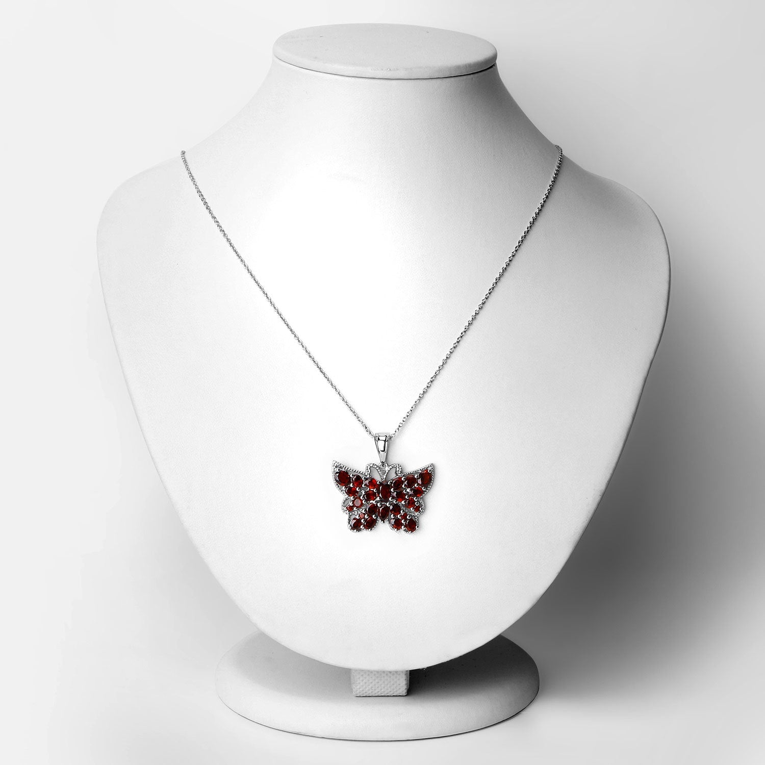 4.90 Carat Genuine Garnet .925 Sterling Silver Pendant on sale at MyriadMart