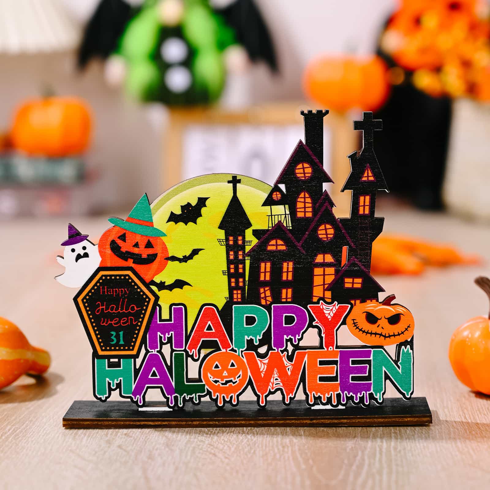 Assorted 2-Piece Halloween Element Ornaments - MyriadMart