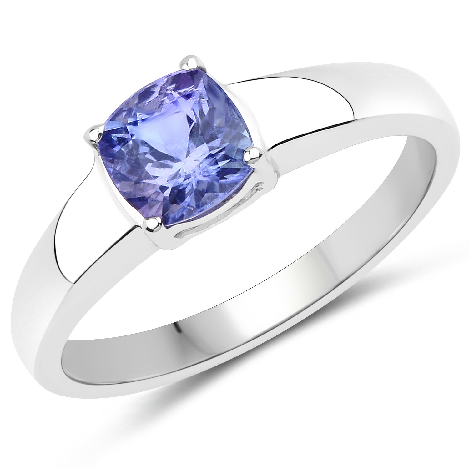 1.05 Carat Genuine Tanzanite .925 Sterling Silver ring on sale at MyriadMart