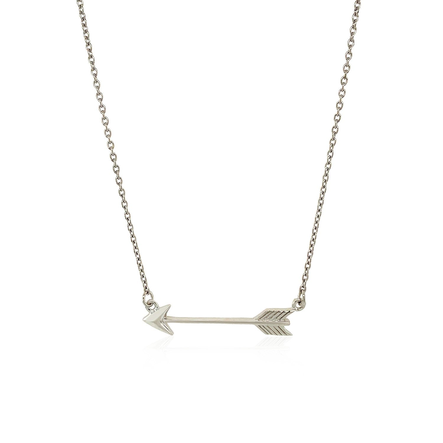 Necklace with Arrow in Sterling Silver on sale at MyriadMart