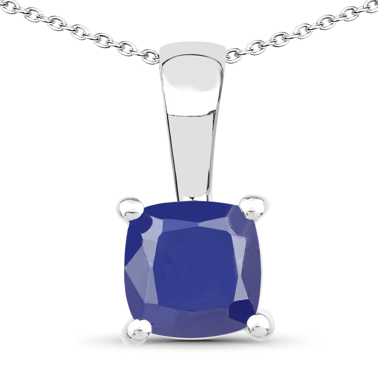 1.80 Carat Genuine Emerald, Glass Filled Ruby & Glass Filled Sapphire .925 Sterling Silver Pendant on sale at MyriadMart