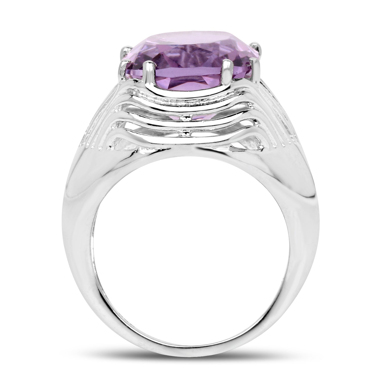 10.02 Carat Genuine Amethyst .925 Sterling Silver Ring on sale at MyriadMart