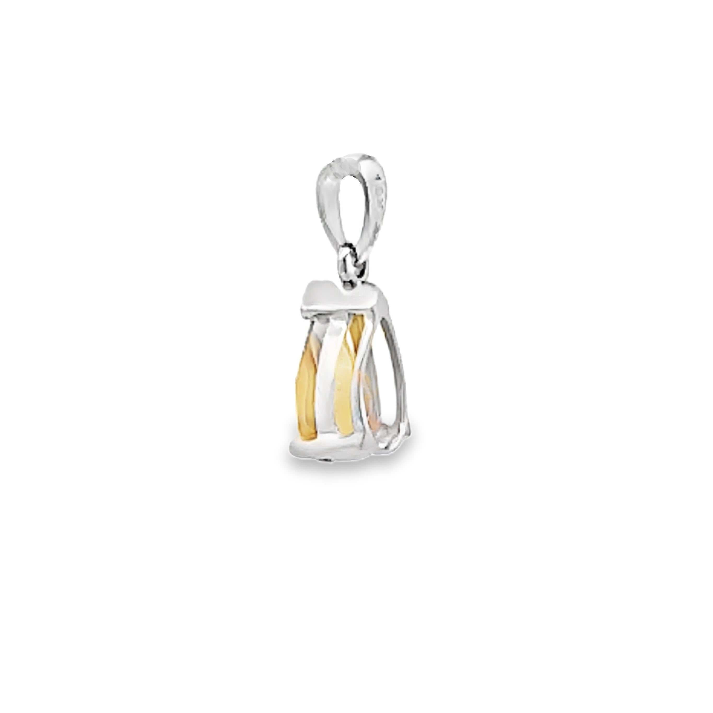 Genuine .70ct Citrine Fashion Pendants 10KT White Gold on sale at MyriadMart