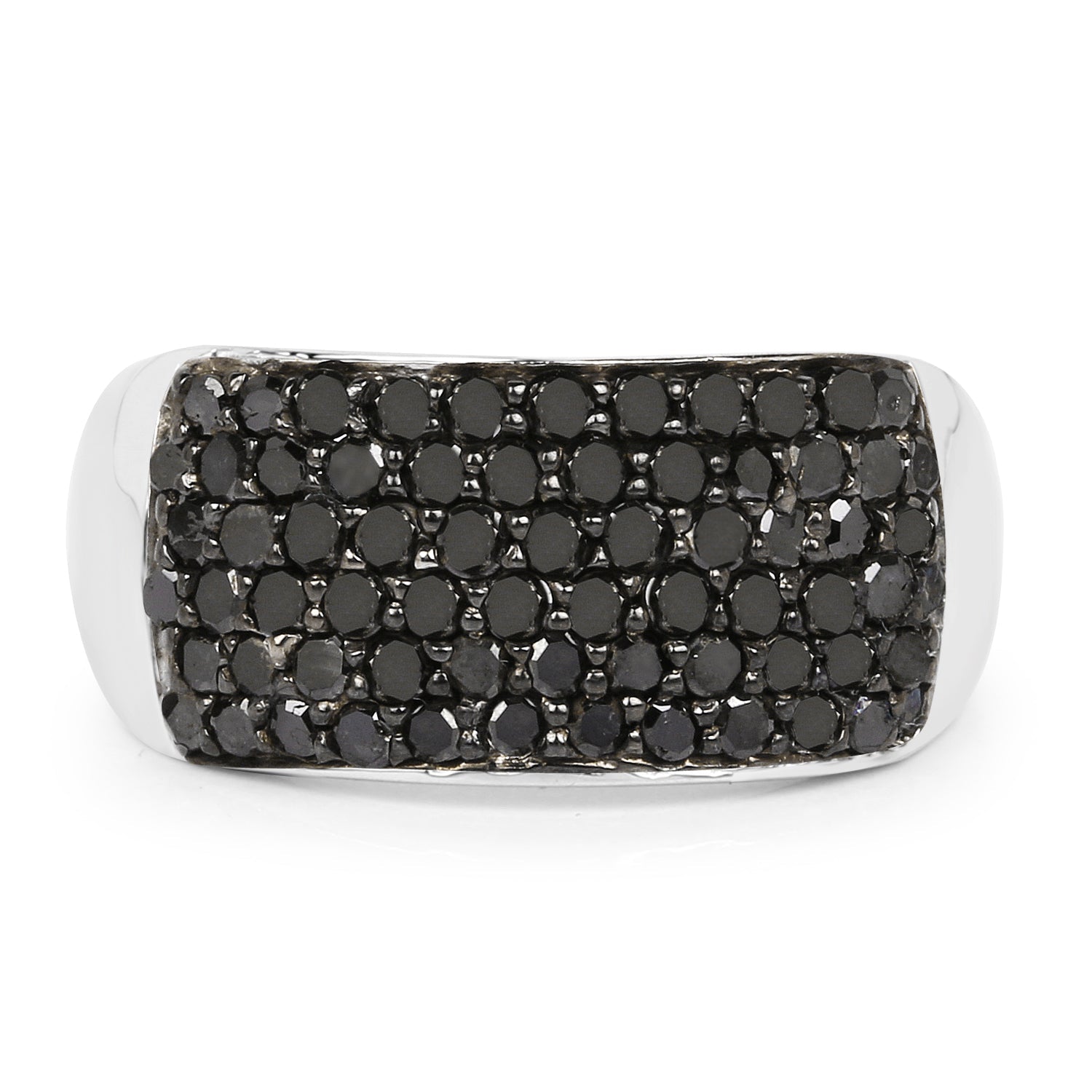 1.21 Carat Genuine Black Diamond .925 Sterling Silver Ring on sale at MyriadMart