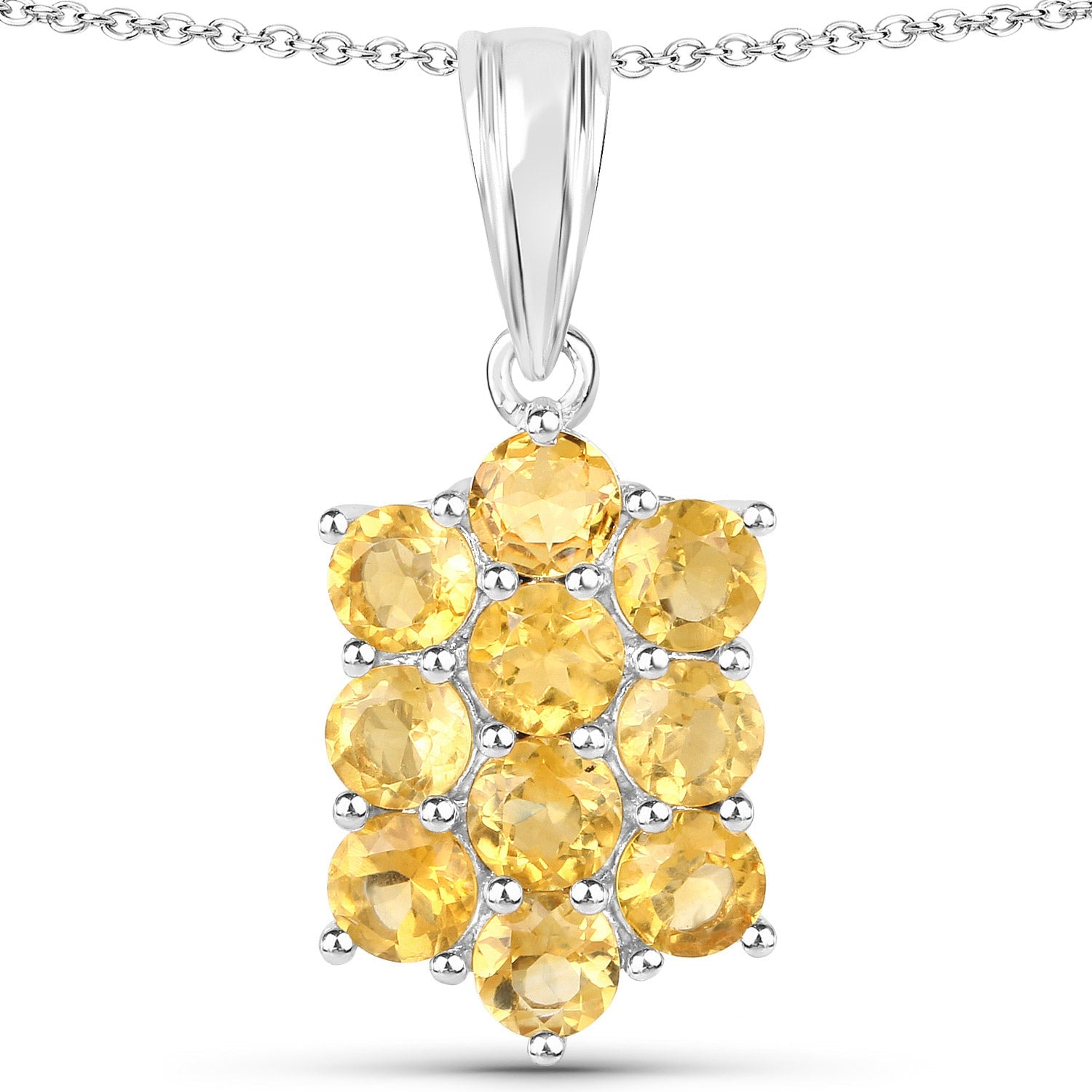 6.60 Carat Genuine Citrine .925 Sterling Silver 3 Piece Jewelry Set Ring, Earrings, and Pendant w/ Chain on sale at MyriadMart