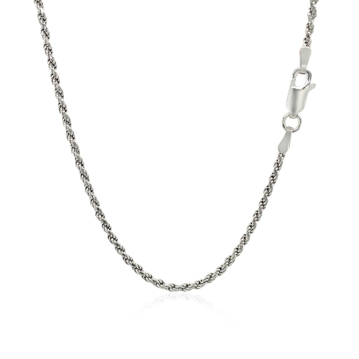 Sterling Silver 1.8mm Diamond Cut Rope Style Chain on sale at MyriadMart