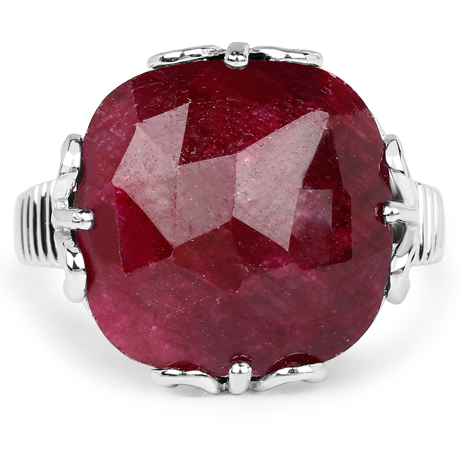 13.65 Carat Dyed Ruby .925 Sterling Silver Ring on sale at MyriadMart