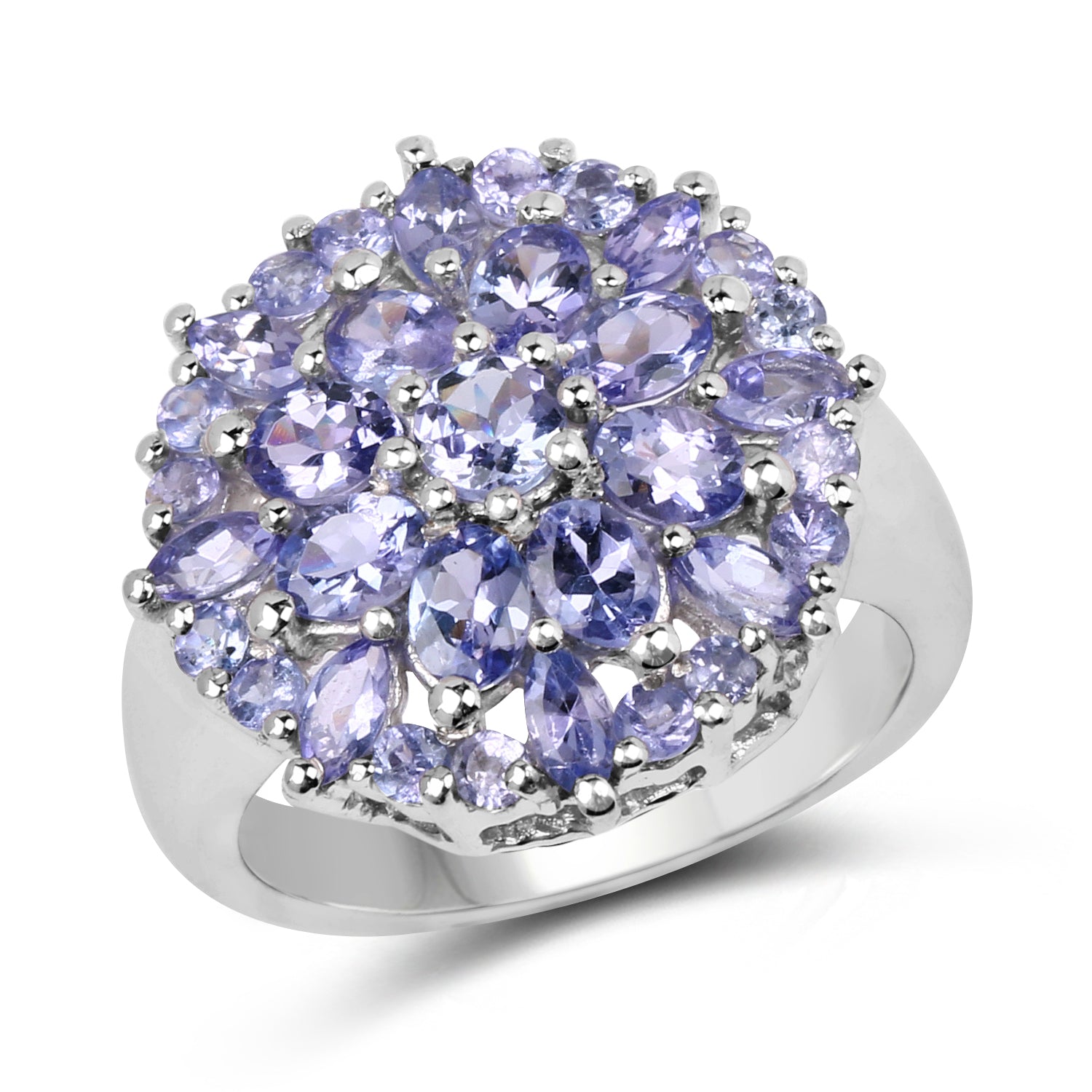 2.79 Carat Genuine Tanzanite .925 Sterling Silver Ring on sale at MyriadMart