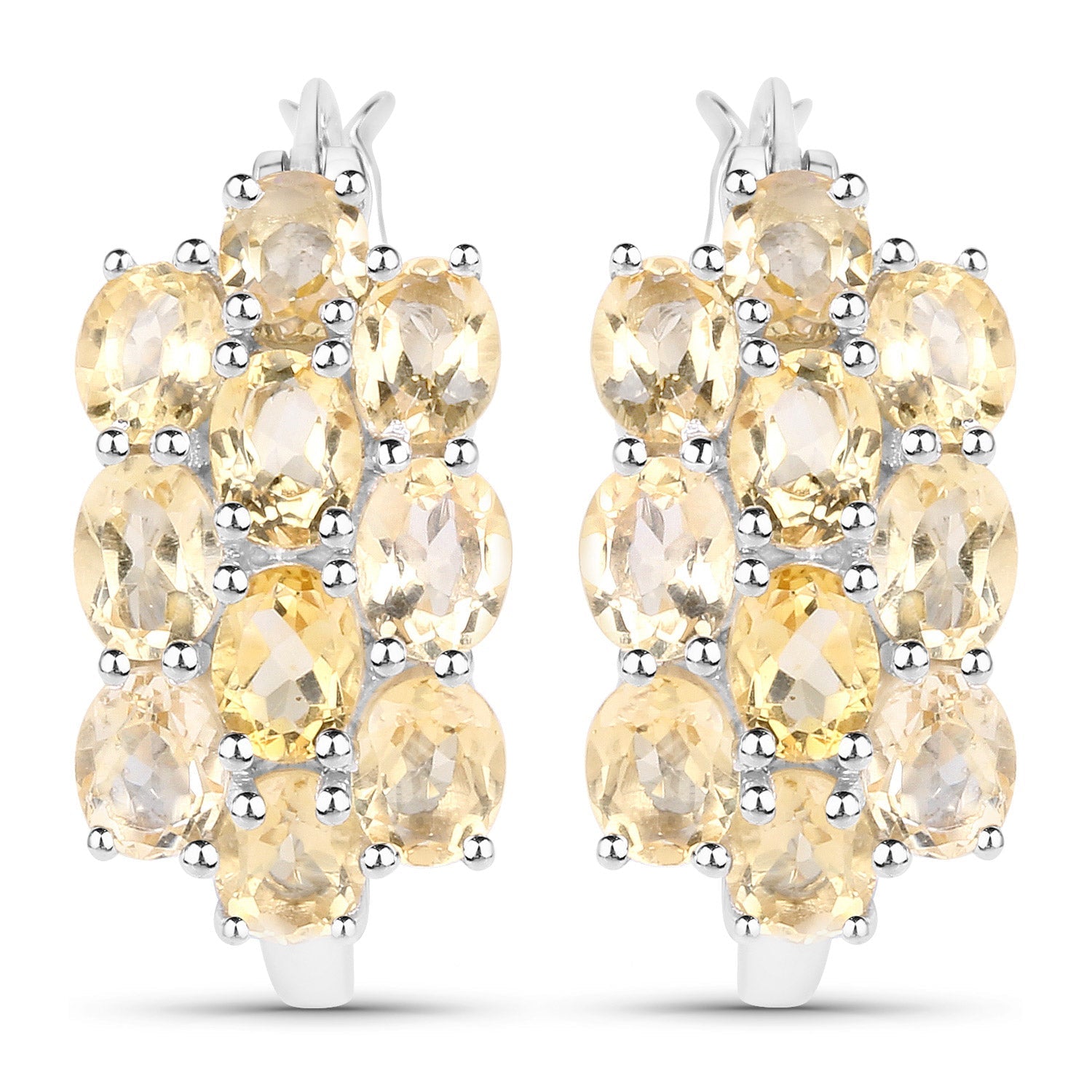 8.32 Carat Genuine Citrine .925 Sterling Silver 3 Piece Jewelry Set Ring, Earrings, and Pendant w/ Chain on sale at MyriadMart