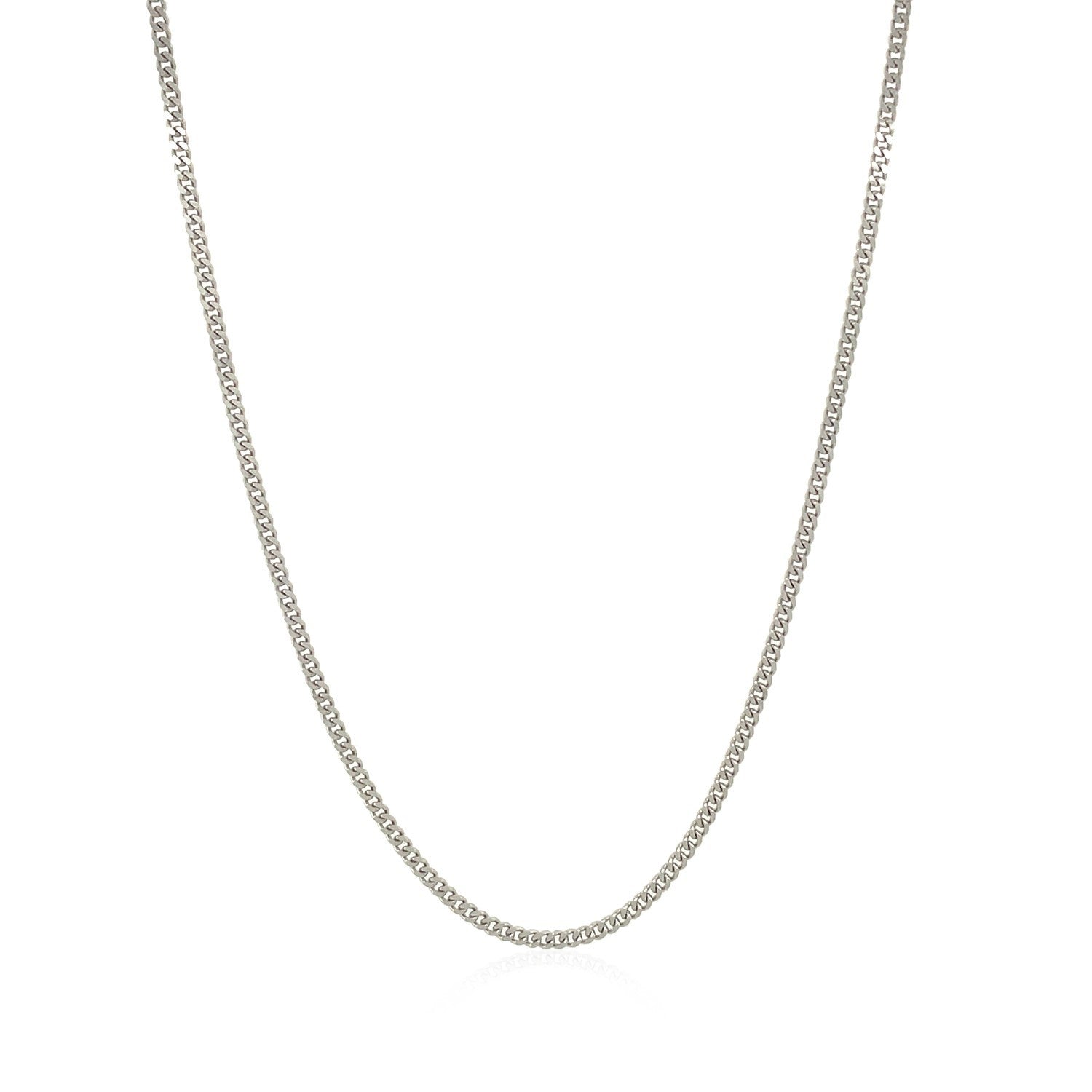 10k White Gold Gourmette Chain 1.5mm on sale at MyriadMart