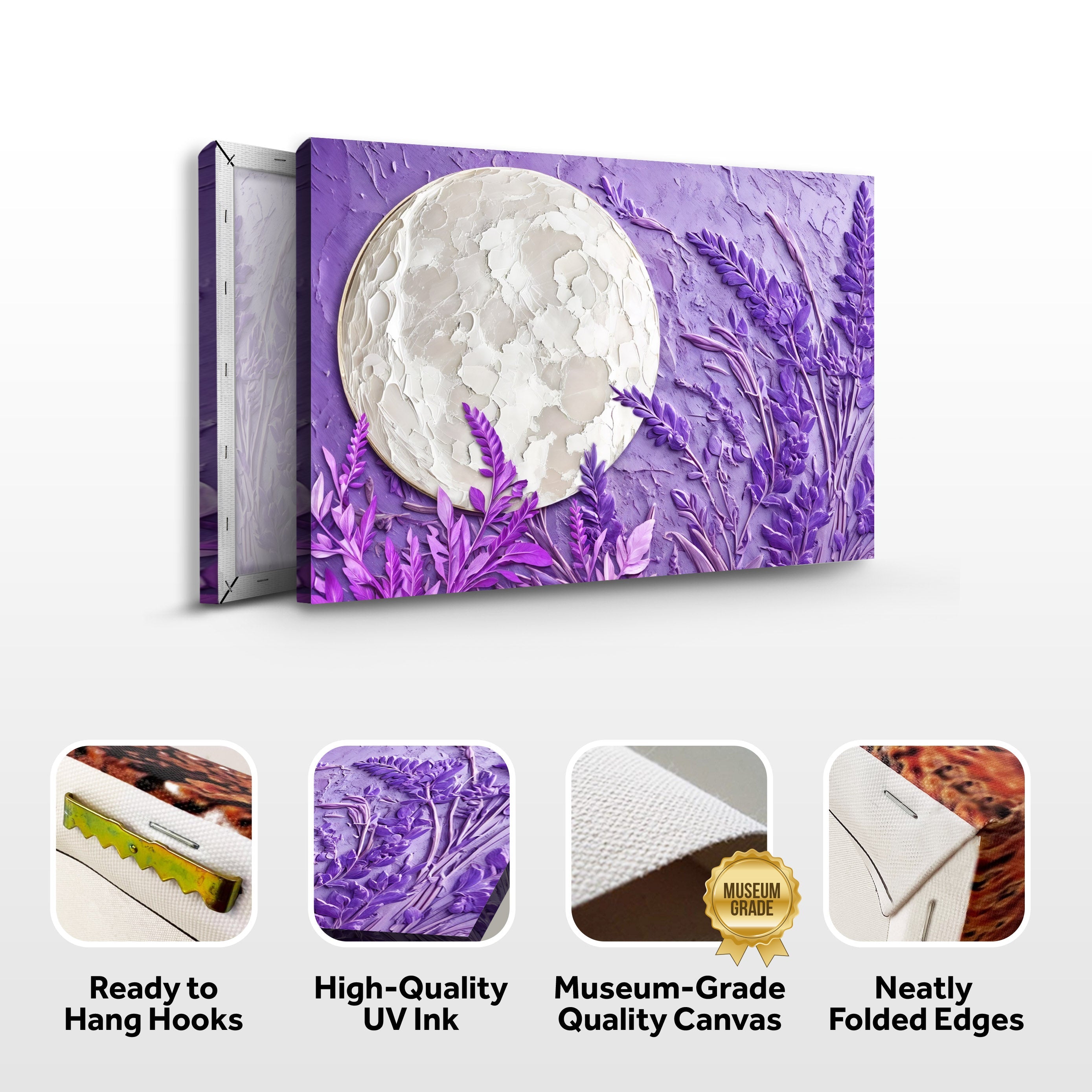 3D Lavander Moon Wall Art on sale at MyriadMart