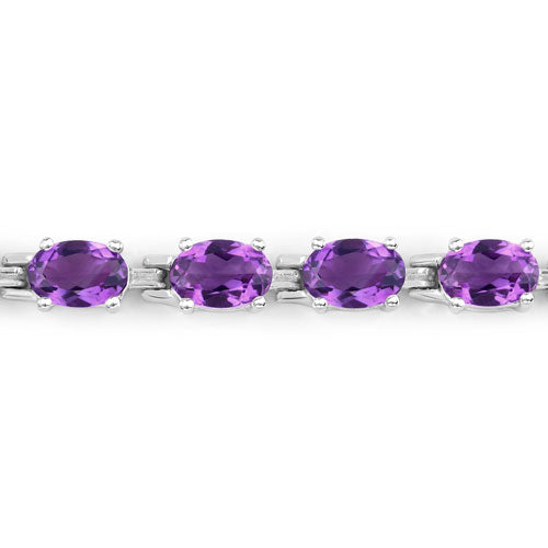 7.98 Carat Genuine Amethyst .925 Sterling Silver Bracelet on sale at MyriadMart