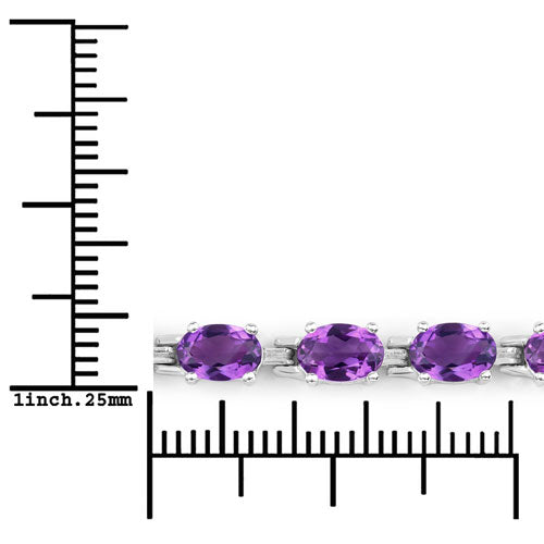 7.98 Carat Genuine Amethyst .925 Sterling Silver Bracelet on sale at MyriadMart