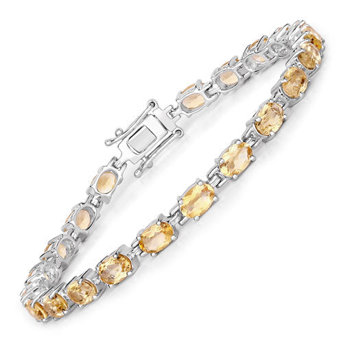 9.03 Carat Genuine Citrine .925 Sterling Silver Bracelet on sale at MyriadMart