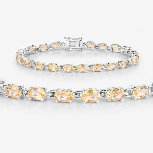 9.03 Carat Genuine Citrine .925 Sterling Silver Bracelet on sale at MyriadMart