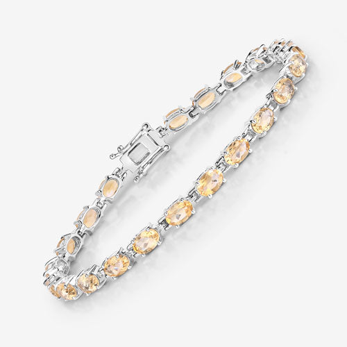 9.03 Carat Genuine Citrine .925 Sterling Silver Bracelet on sale at MyriadMart