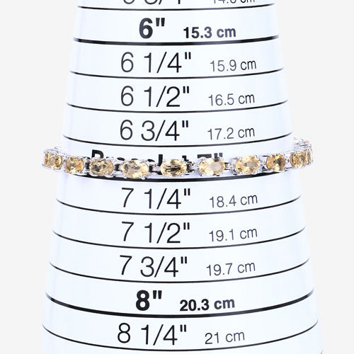 9.03 Carat Genuine Citrine .925 Sterling Silver Bracelet on sale at MyriadMart