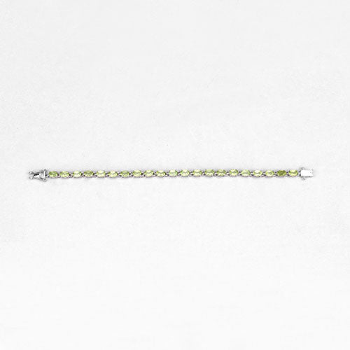8.61 Carat Genuine Peridot .925 Sterling Silver Bracelet on sale at MyriadMart