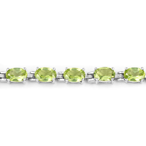 8.61 Carat Genuine Peridot .925 Sterling Silver Bracelet on sale at MyriadMart