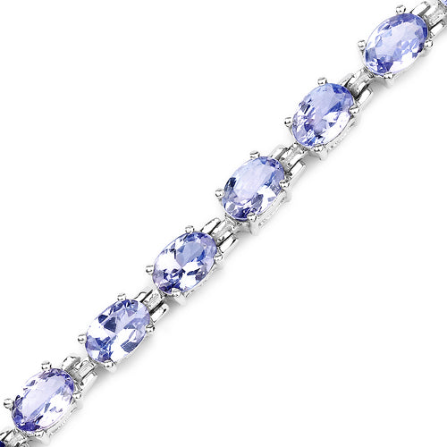 9.68 Carat Genuine Tanzanite .925 Sterling Silver Bracelet on sale at MyriadMart