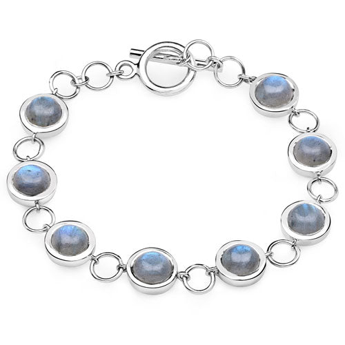 15.48 Carat Genuine Labradorite .925 Sterling Silver Bracelet on sale at MyriadMart