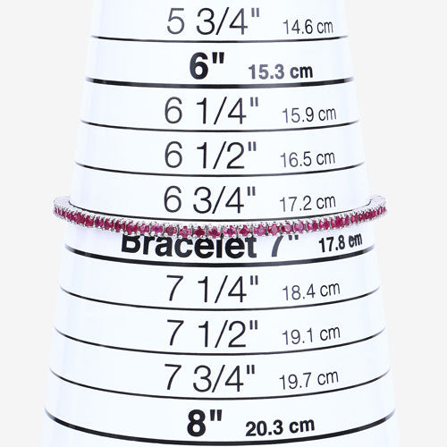 3.35 Carat Genuine Ruby .925 Sterling Silver Bracelet on sale at MyriadMart