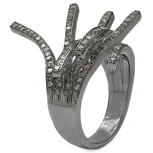 1.53 Carat Genuine TLB Diamond .925 Sterling Silver Ring on sale at MyriadMart