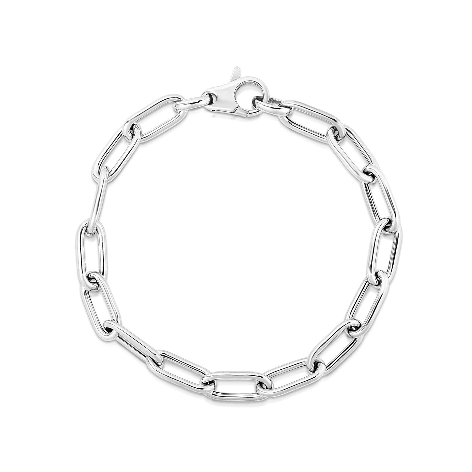 Sterling Silver Wide Paperclip Chain Bracelet on sale at MyriadMart