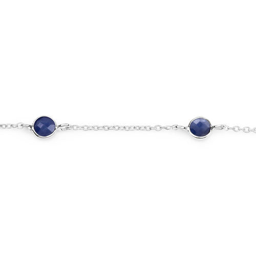 1.50 Carat Genuine Blue Sapphire .925 Sterling Silver Bracelet on sale at MyriadMart