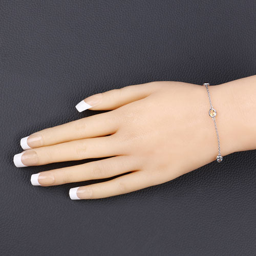 1.83 Carat Genuine Multi Stones .925 Sterling Silver Bracelet on sale at MyriadMart
