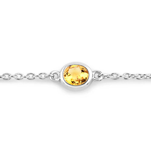 1.83 Carat Genuine Multi Stones .925 Sterling Silver Bracelet on sale at MyriadMart