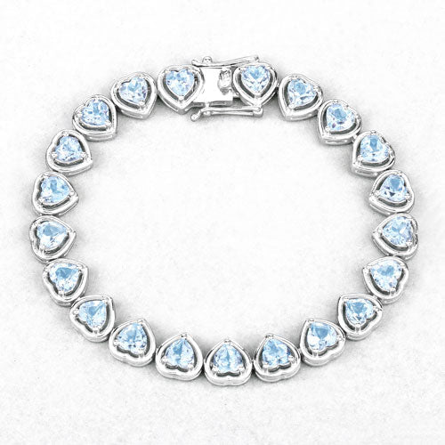 10.50 Carat Genuine Blue Topaz .925 Sterling Silver Bracelet on sale at MyriadMart
