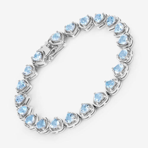 10.50 Carat Genuine Blue Topaz .925 Sterling Silver Bracelet on sale at MyriadMart