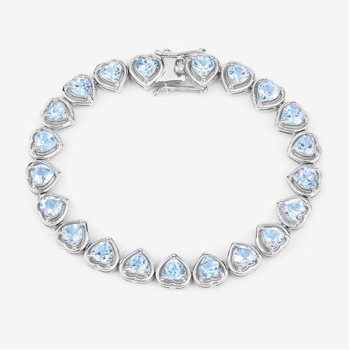 10.50 Carat Genuine Blue Topaz .925 Sterling Silver Bracelet on sale at MyriadMart